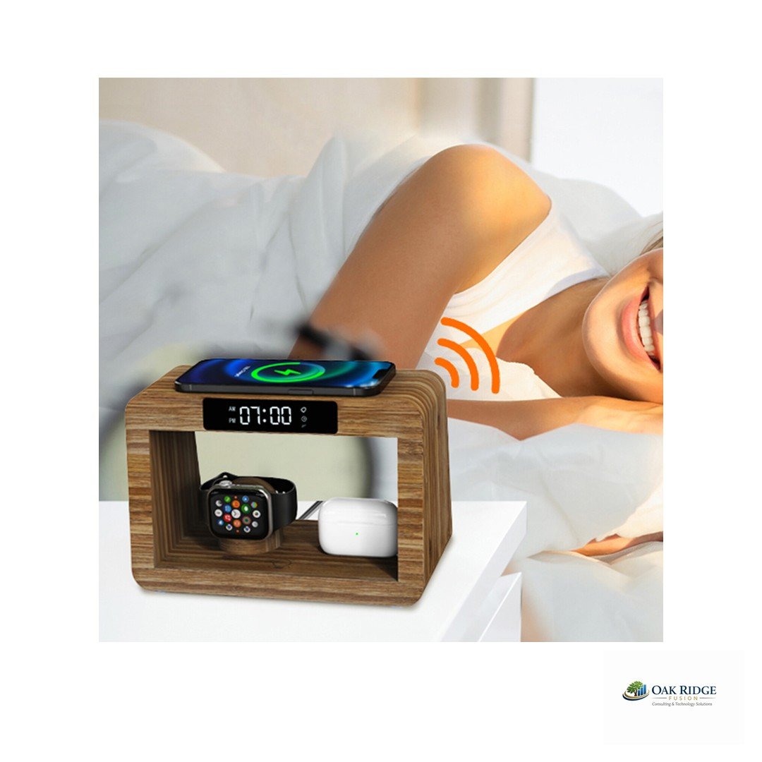 Bamboo Wireless Charging Desk Station